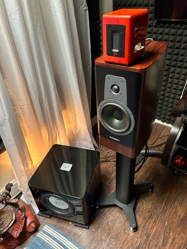 Customer photo review of Open Box Aperion RST Aluminum 3-inch Ribbon Super Tweeter Speaker Pair MKII
