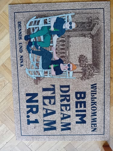 Customer photo review of Willkommen - Paar-Fußmatte