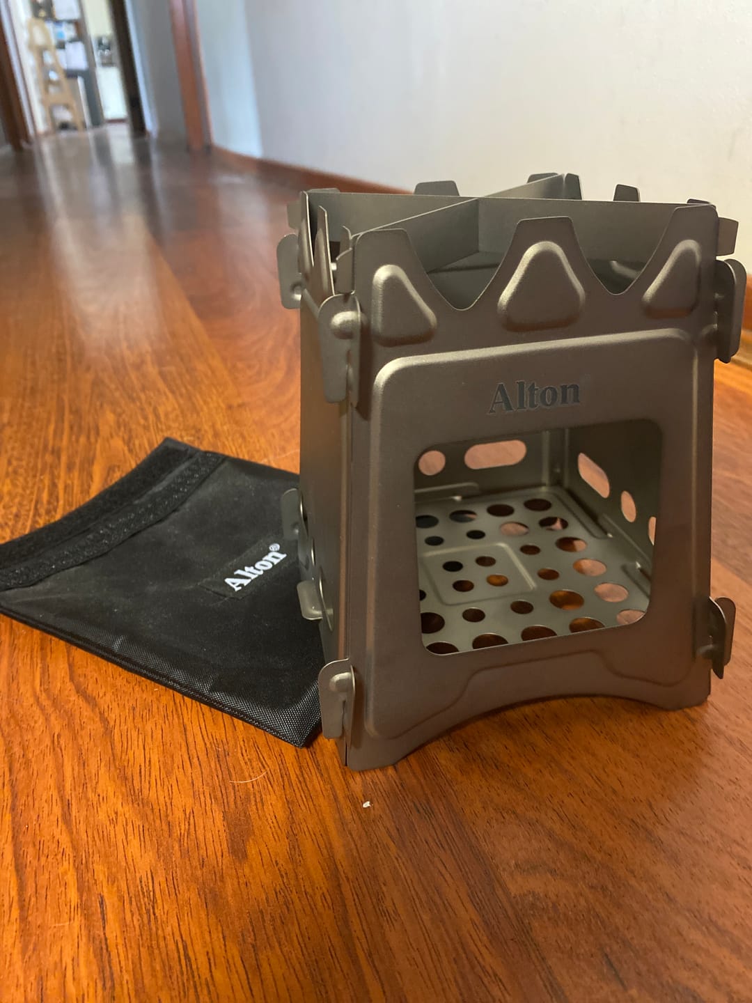 Customer photo review of Titanium Flatpack Twig Stove