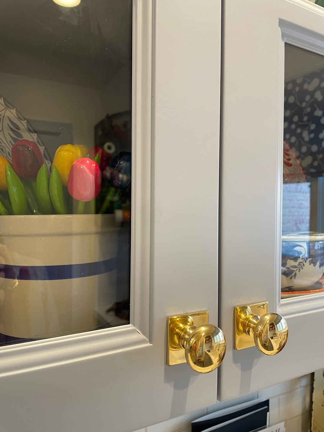 Customer photo review of Shropshire Polished Brass Cupboard Handles