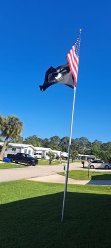 Customer photo review of POW MIA Flag - Premium Quality Outdoor Nylon - Double Sided