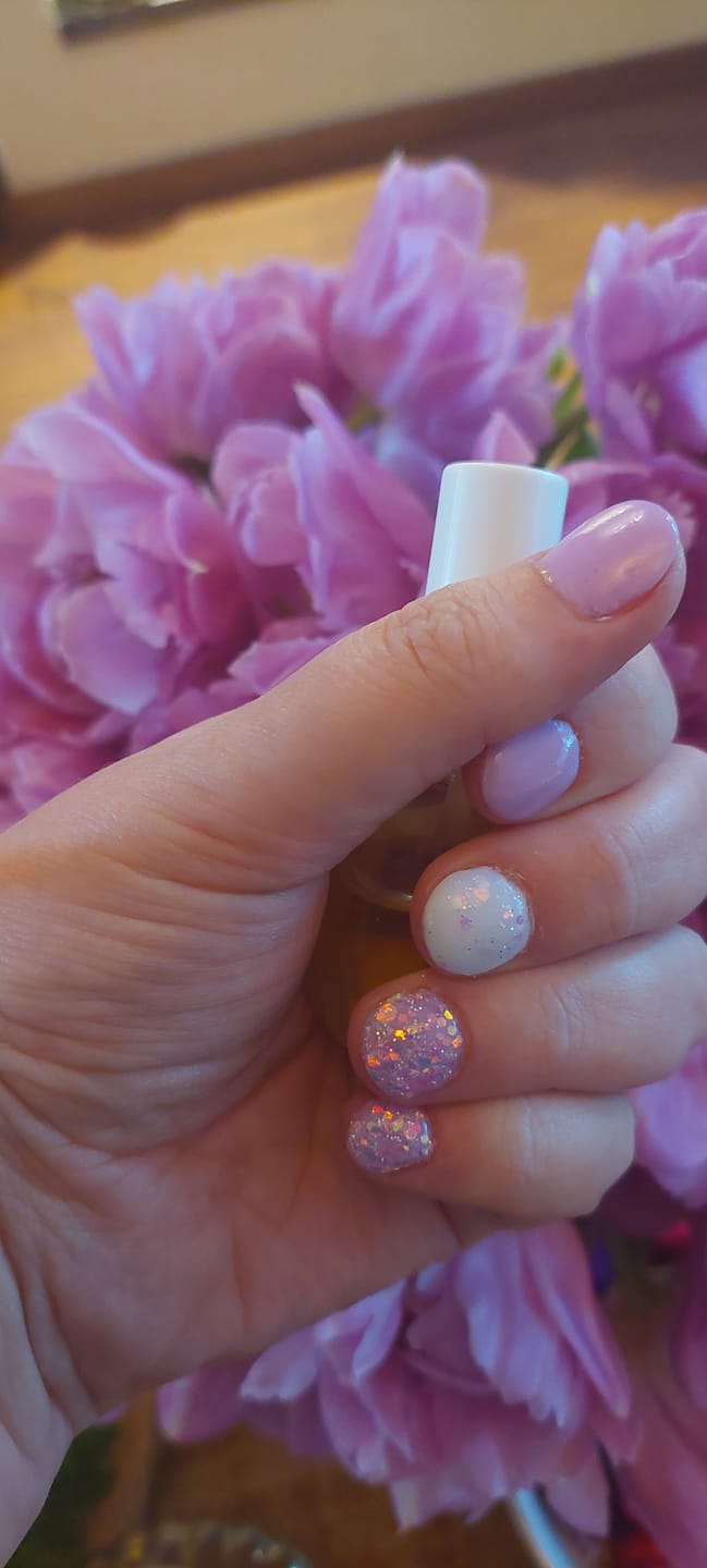 Customer photo review of Soft Lila Dipping Powder