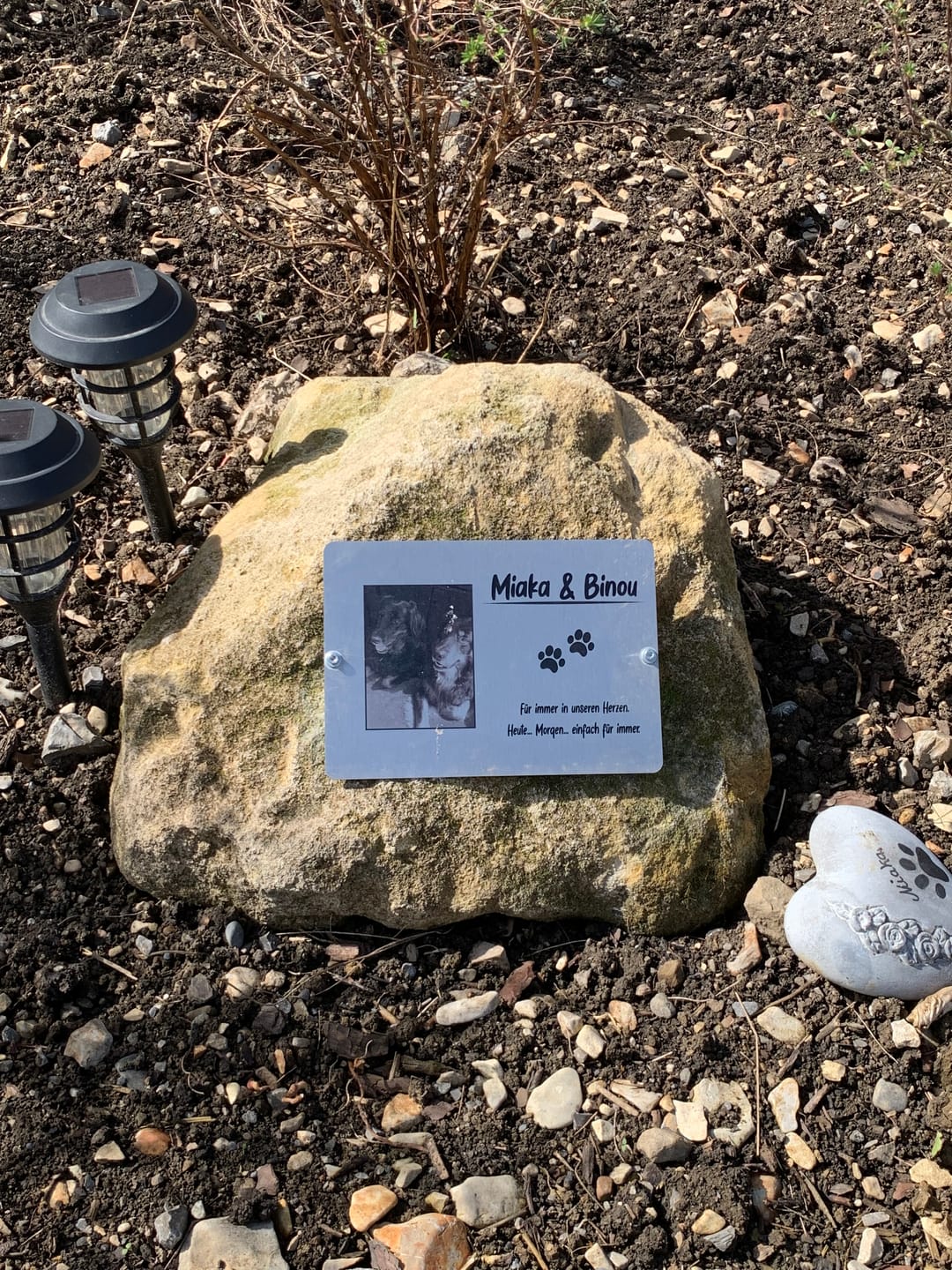 Customer photo review of Gedenktafel - Lieblingshaustier