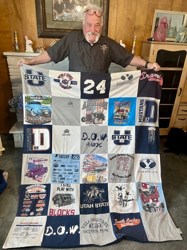 T-shirt quilt from brigham young university, utah state university by Michael from UT