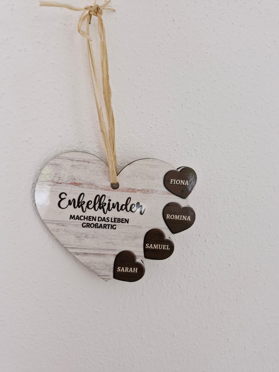 Customer photo review of Meine Enkelkinder - Großeltern-Herzen Ornament