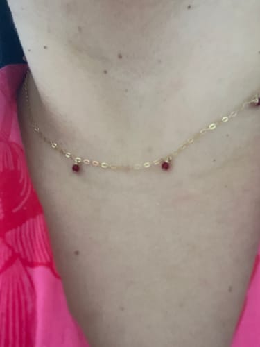 Customer photo review of The Birthstone Necklace