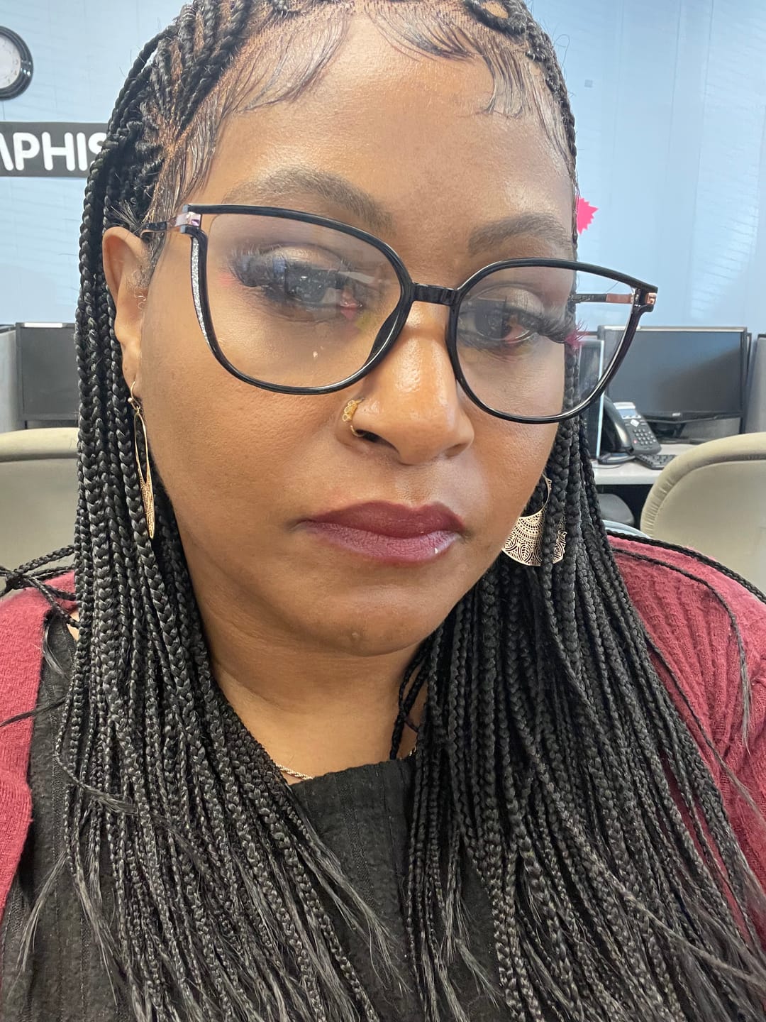 Customer photo review of Cornrow Braids 13x4 Lace Front - Wig Fab