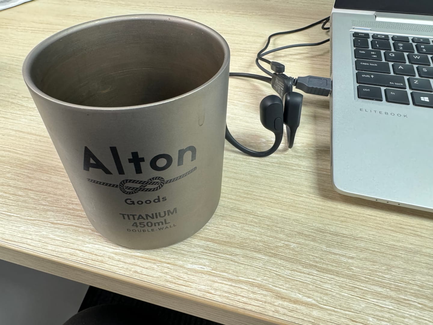 Customer photo review of Titanium Double-Wall Mug 450mL