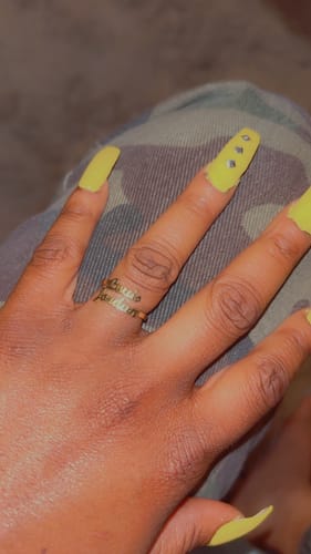 Customer photo review of Personalized Double Name Ring