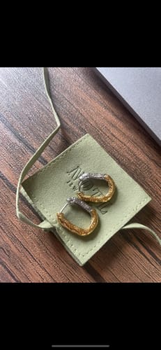 Customer photo review of Jocelyn Hoops in 2 Tone