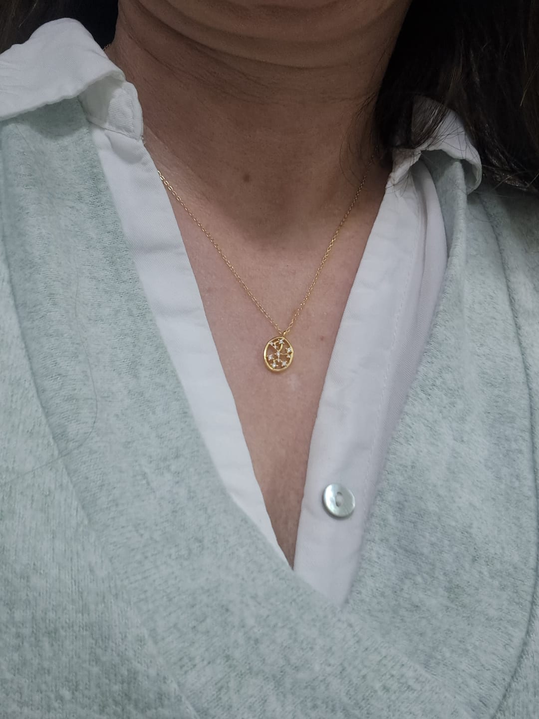Customer photo review of Collar Signos Brillantes