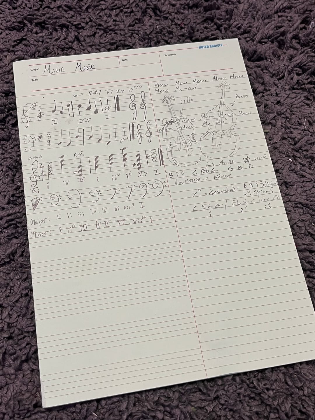 Customer photo review of Music Notepad
