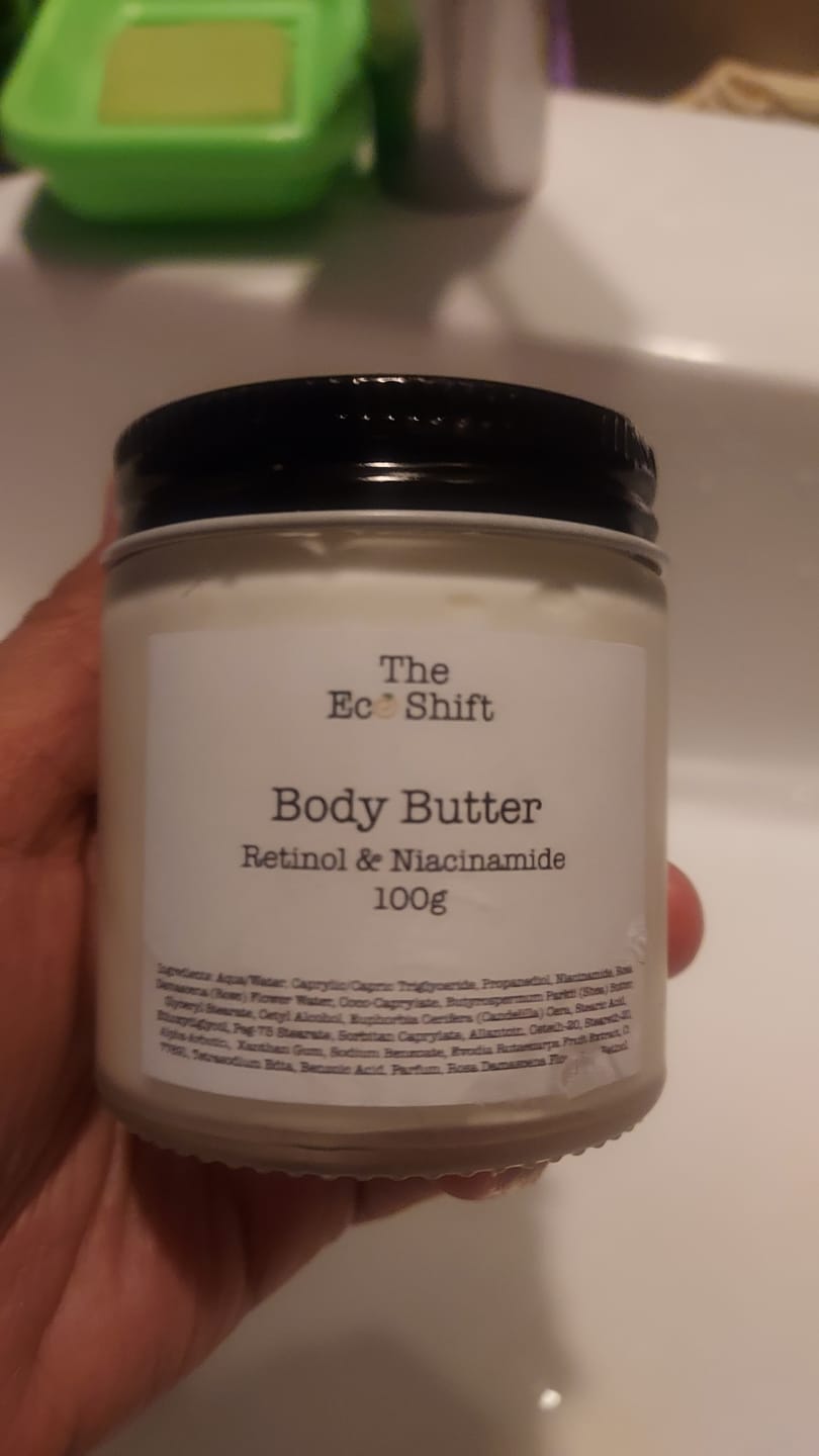 Customer photo review of Brightening and Anti Ageing Body Butter with Retinol & Niacinamide