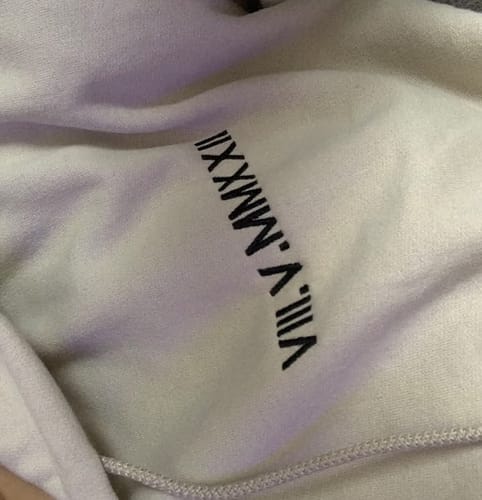 Customer photo review of Custom Embroidered Roman Numeral Hoodie