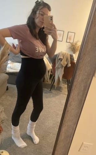 Customer photo review of Momly - dehnbare Schwangerschaftsleggings