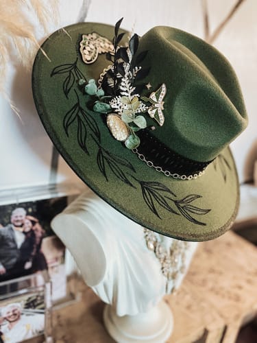 Customer photo review of Atlanta Wide Brim Fedora - Olive Green