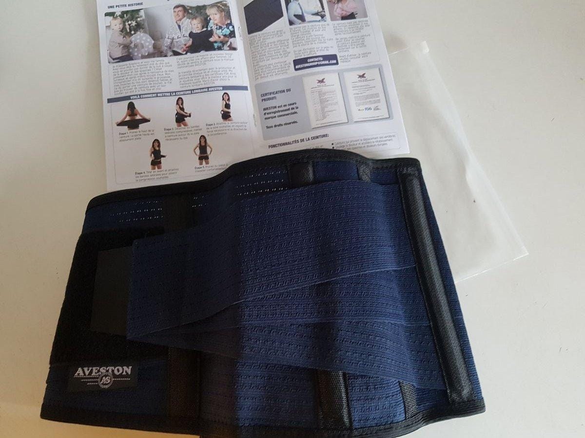Customer photo review of AVESTON® Back Support Lower Back Brace for Back Pain Relief | Lumbar Support Belt