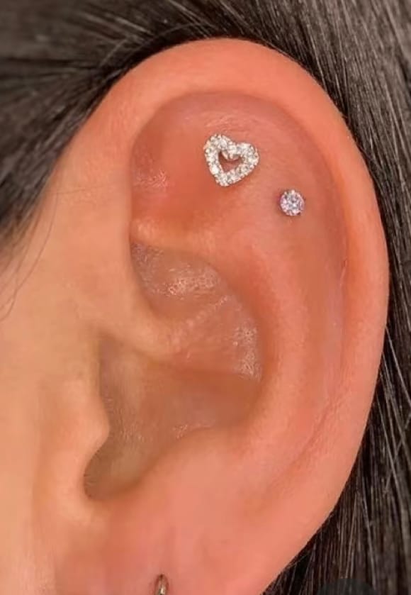 Customer photo review of Heart Piercing | Titan