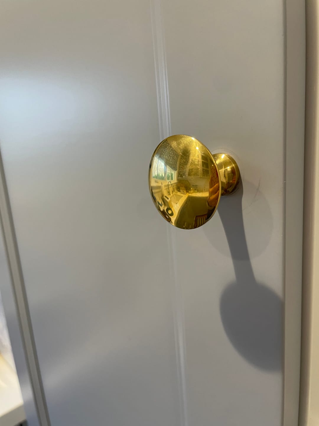 Customer photo review of Classic Polished Brass Cupboard Handles