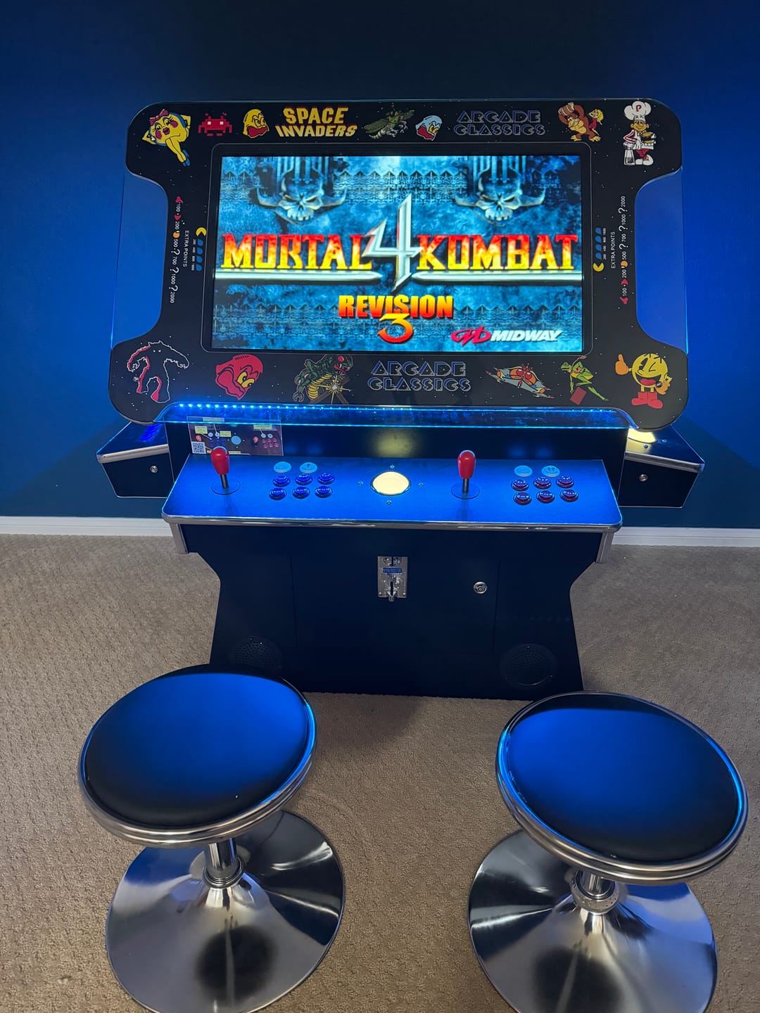 Customer photo review of Cocktail Arcade Machine 4500 Games 32 inch screen Tilt Up Black Lift Up Retro Multi-cade Table