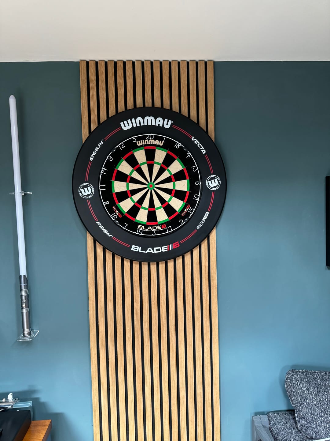 Customer photo review of SlatWall Acoustic Natural Oak