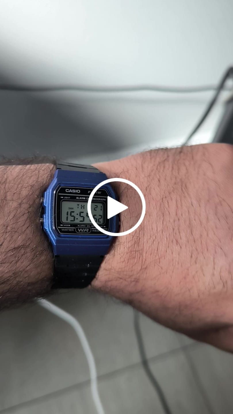 Customer video review of Reloj Casio Vintage F-91WM-2ADF Azul/Negro