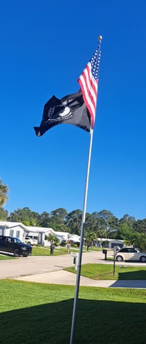 Customer photo review of 3x5ft 2-ply polyester American Flag (Most Popular Size)