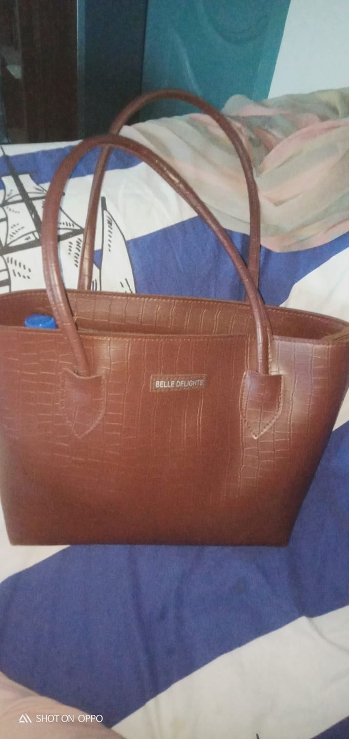 Customer photo review of Brown Belle Croc Tote Bag