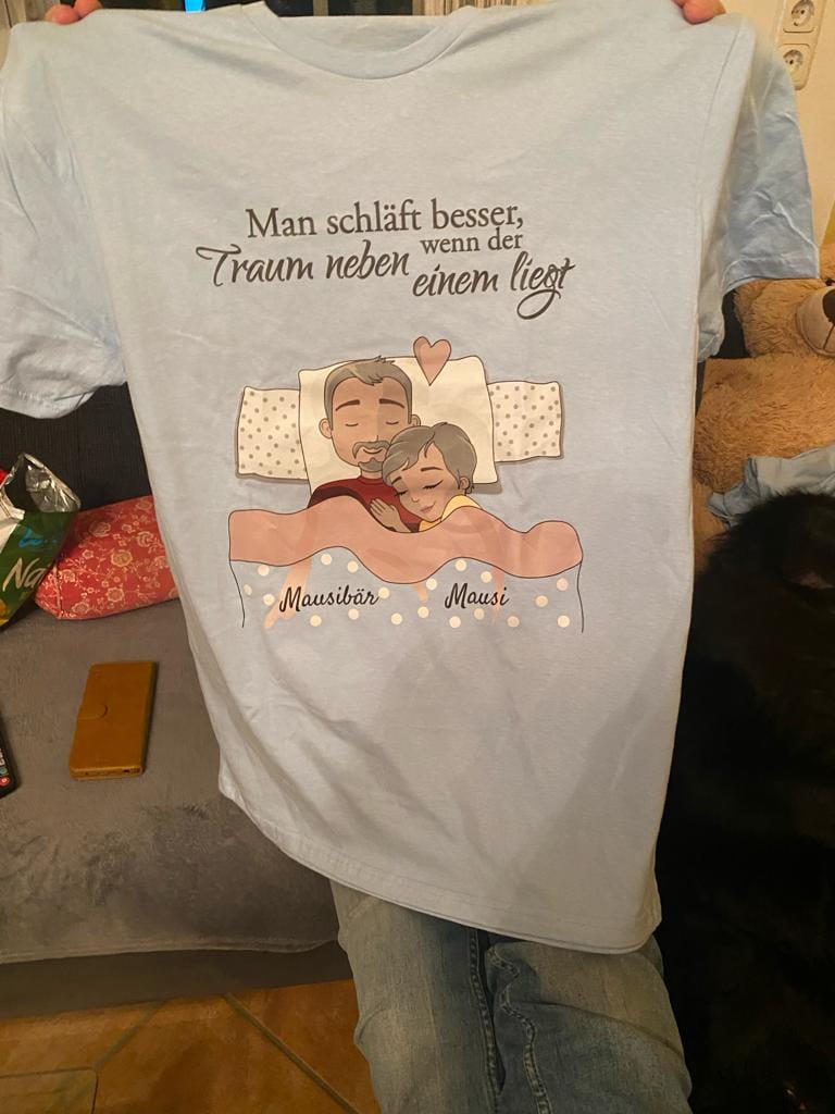 Customer photo review of Schlafmützen - Personalisiertes T-Shirt