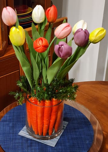 Customer photo review of Bulk 18" Artificial Tulip Flowers Tulip Stems Real Touch Flowers Wholesale