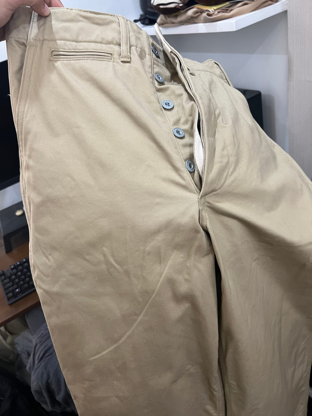 Customer photo review of 1942 US Army Chino Trousers
