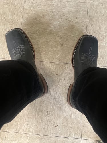 Customer photo review of BLACK ELEPHANT EAR | MEN SQUARE TOE WESTERN COWBOY BOOTS