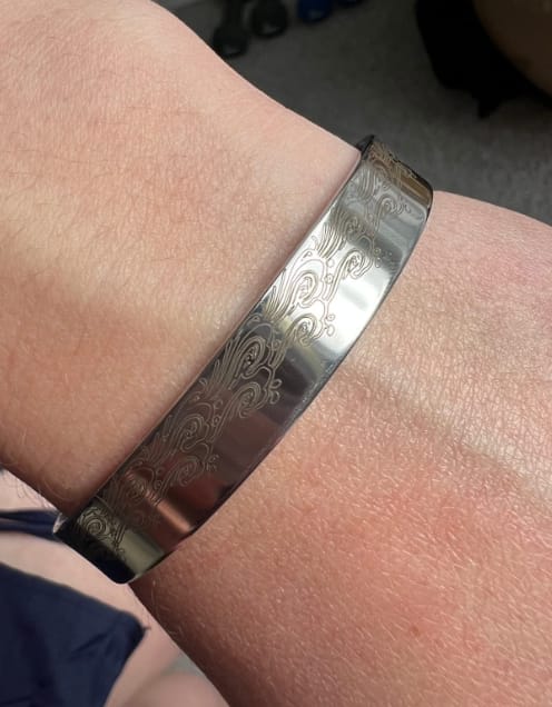 Customer photo review of To My Daughter/Granddaughter Bracelet 'I Will Always Be With You'