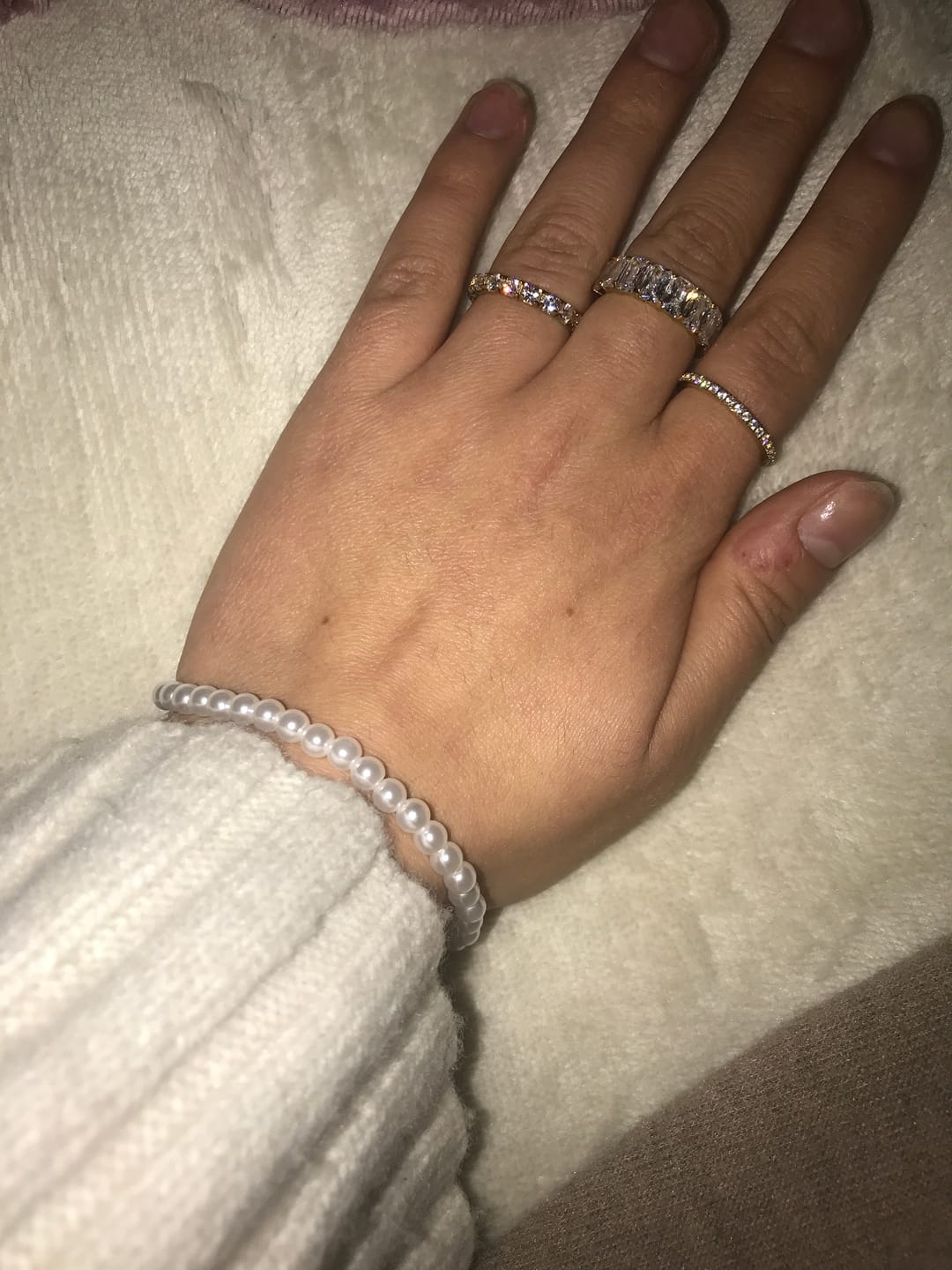 Customer photo review of Jacinta Perlenarmband | 18K vergoldet