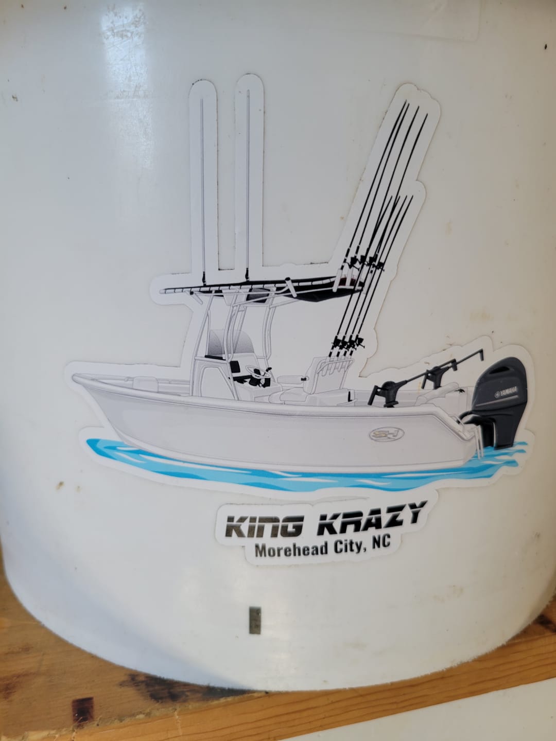 Customer photo review of Custom Oval Boat Stickers