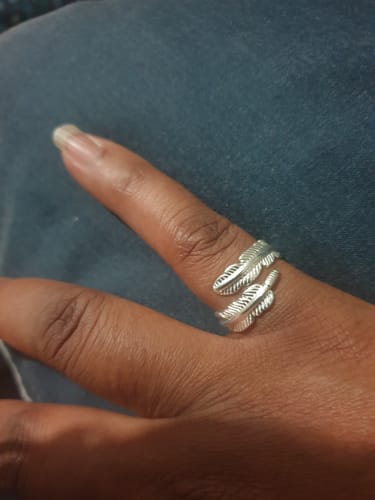 Customer photo review of Feather From An Angel Ring