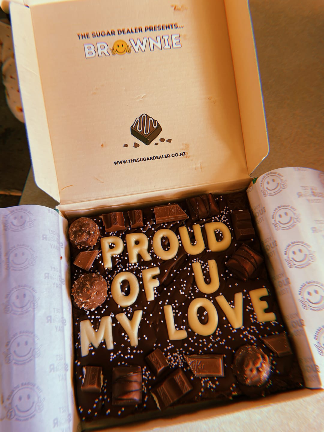 Customer photo review of Chocolate fiend custom brownie