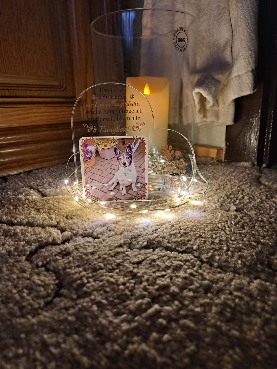 Customer photo review of Die Erinnerung bleibt - Individuelles Glasherz