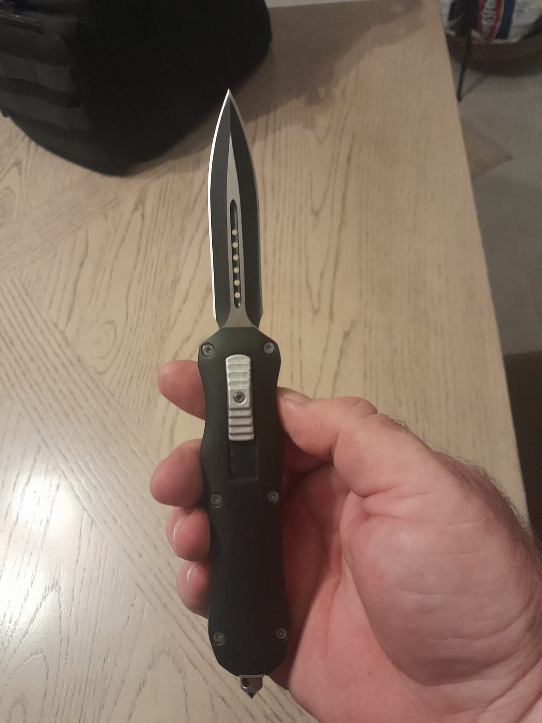 Customer photo review of *50% OFF Code Added At Checkout* Black Reaper OTF Knife