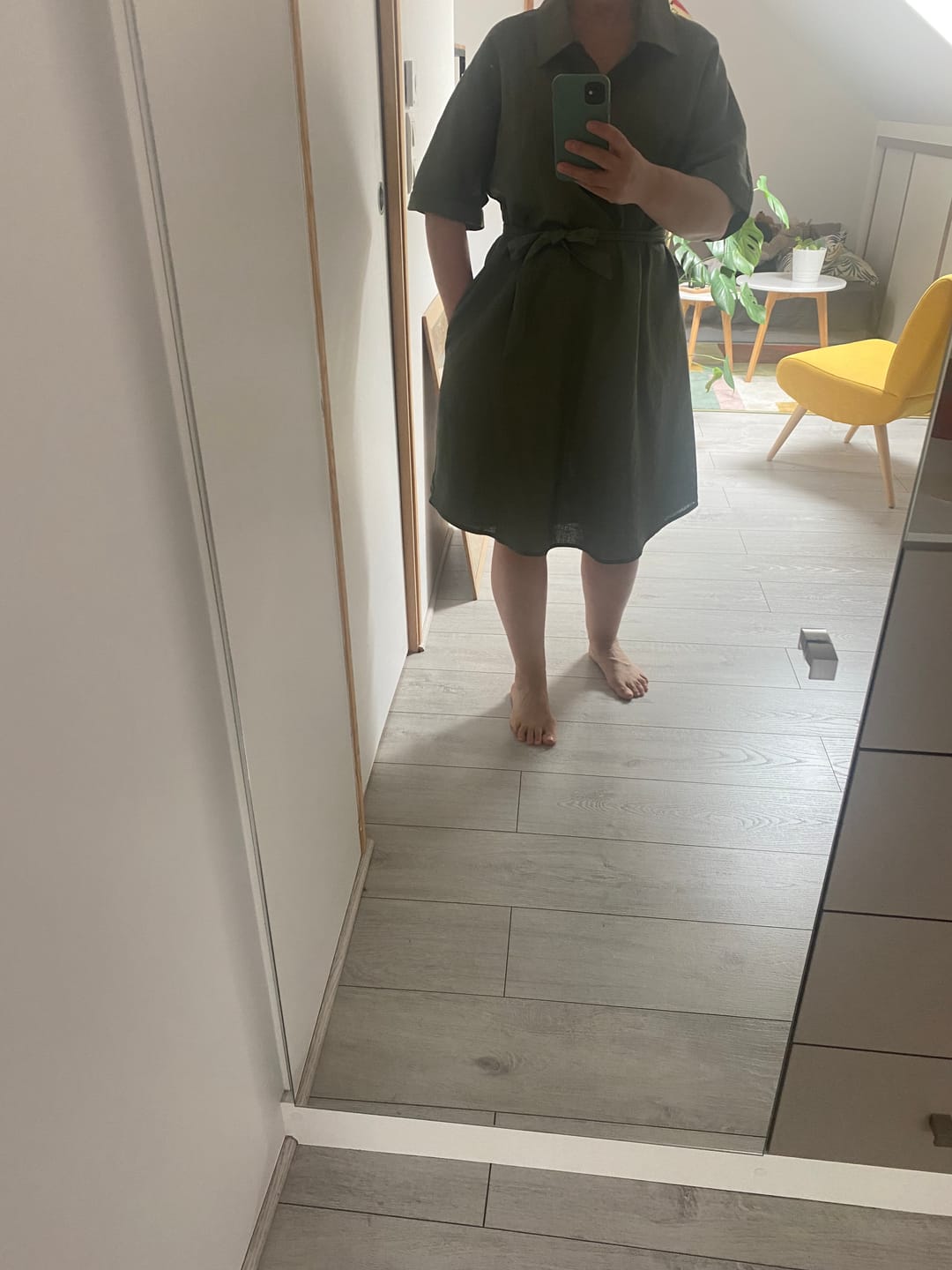 Customer photo review of Robe Lucette lin kaki
