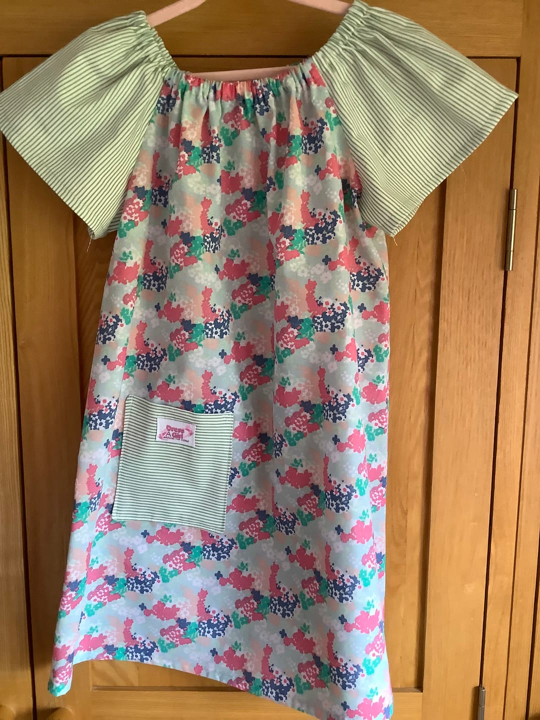 Customer photo review of Fresh Floral on Mint Polycotton Fabric