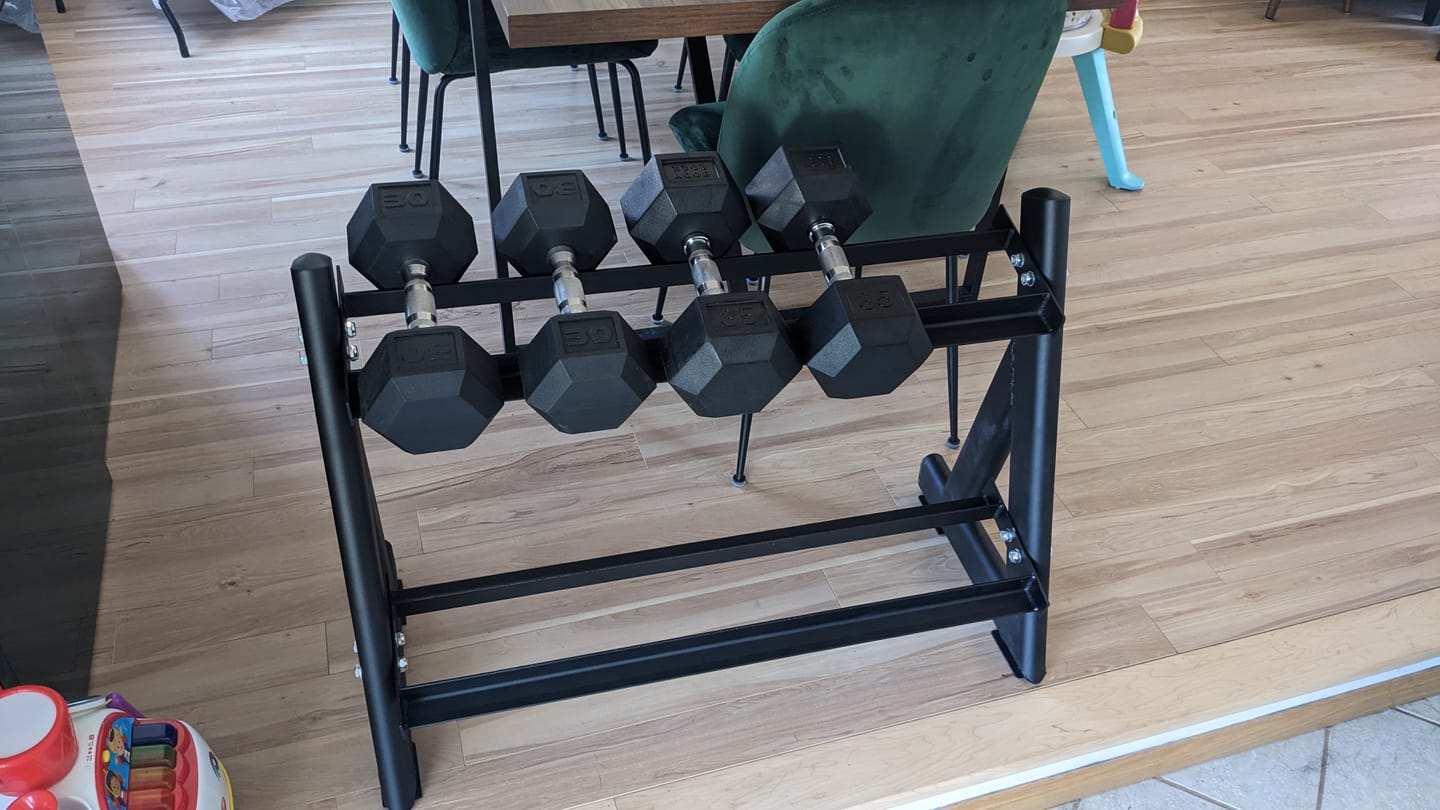 Customer photo review of Haltères Hexagonaux en Caoutchouc (Vendu à l'unité)