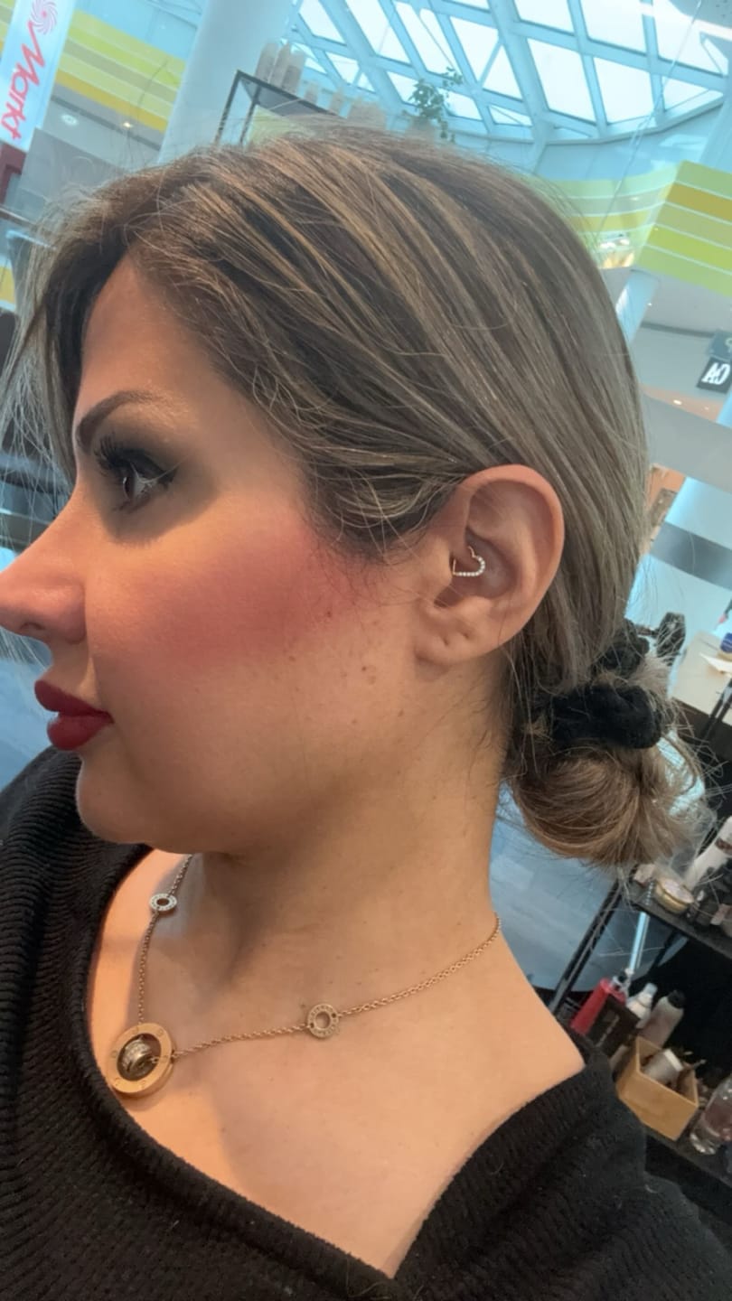 Customer photo review of Heart Clicker Piercing | Titan