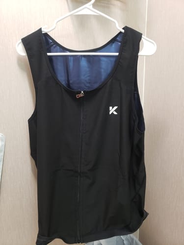 Customer photo review of Men's Zipper Heat Trapping Sweat Vest