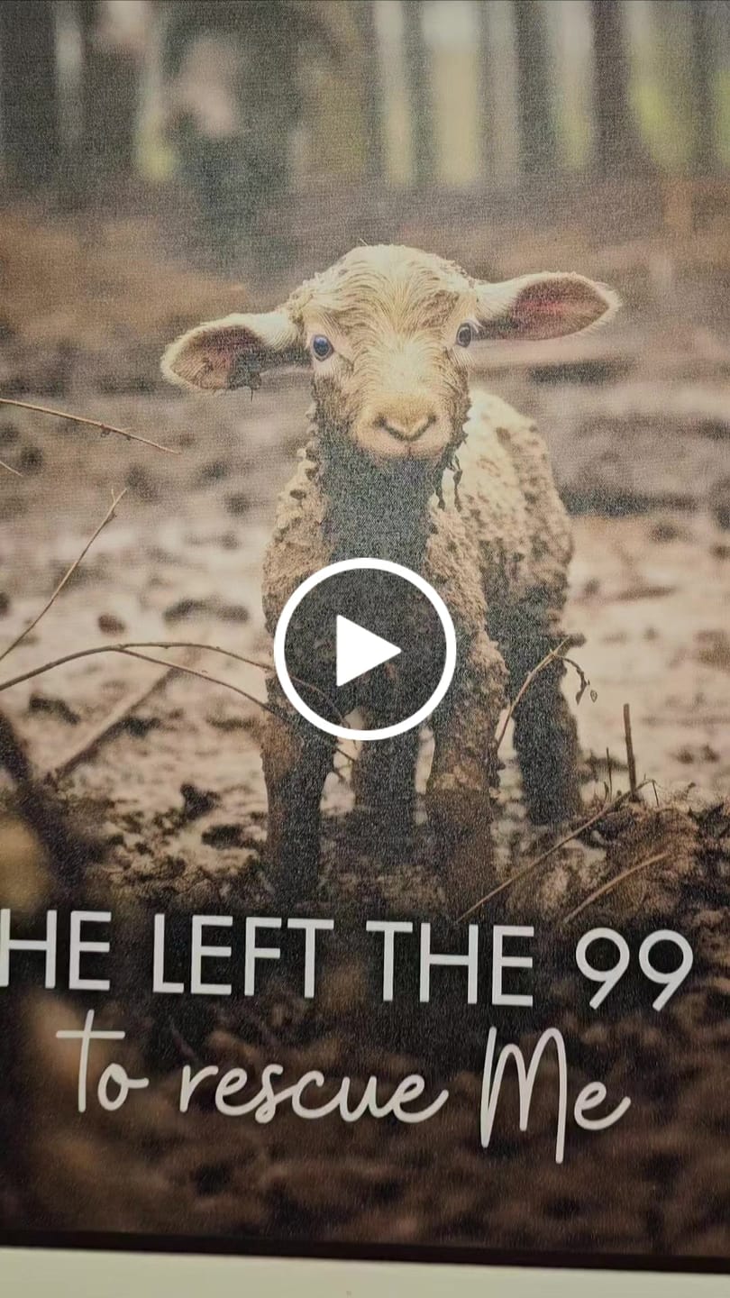 Customer video review of He Left the 99 to Rescue Me, Jesus and Lost Sheep, Wall Art Canvas