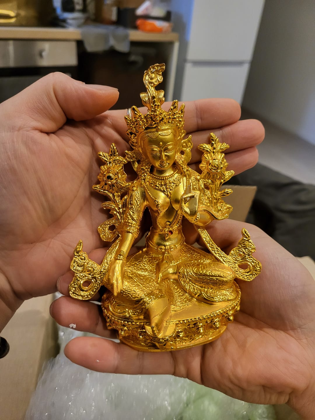 Customer photo review of Statue Tara Verte de Protection