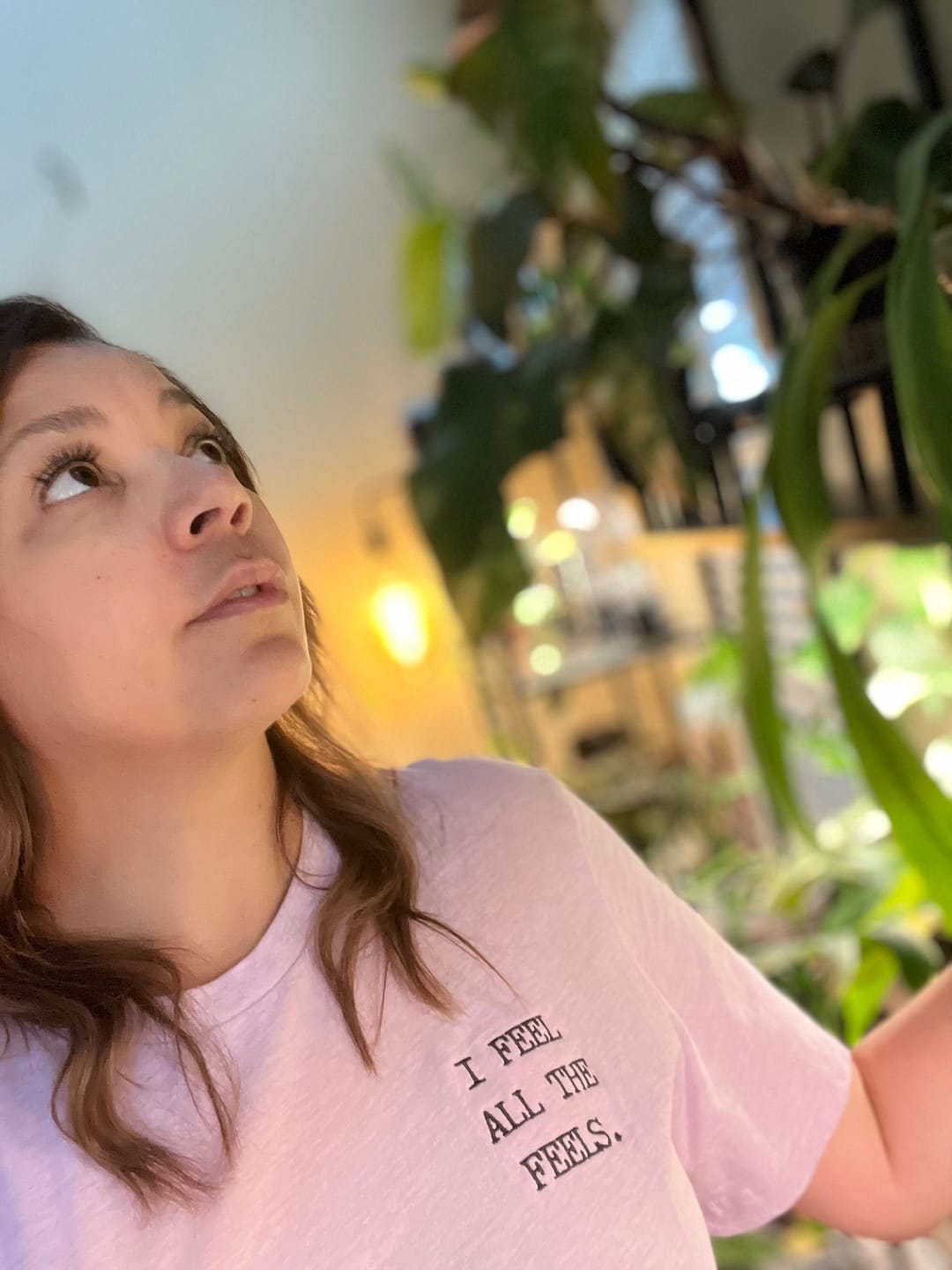 Customer photo review of I Feel All The Feels Embroidered T-Shirt