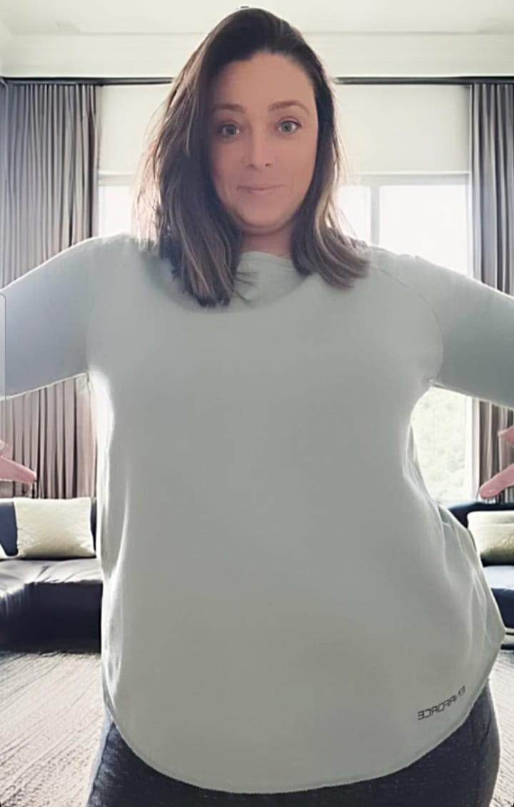 Customer photo review of Ladies Crewneck Sweatshirt