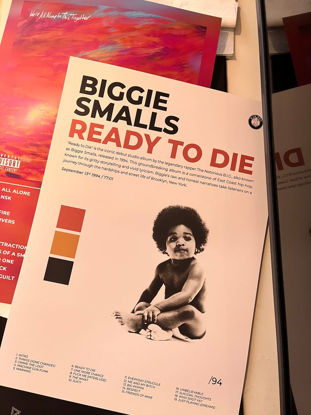 Customer photo review of Ready To Die Biggy Smalls Poster
