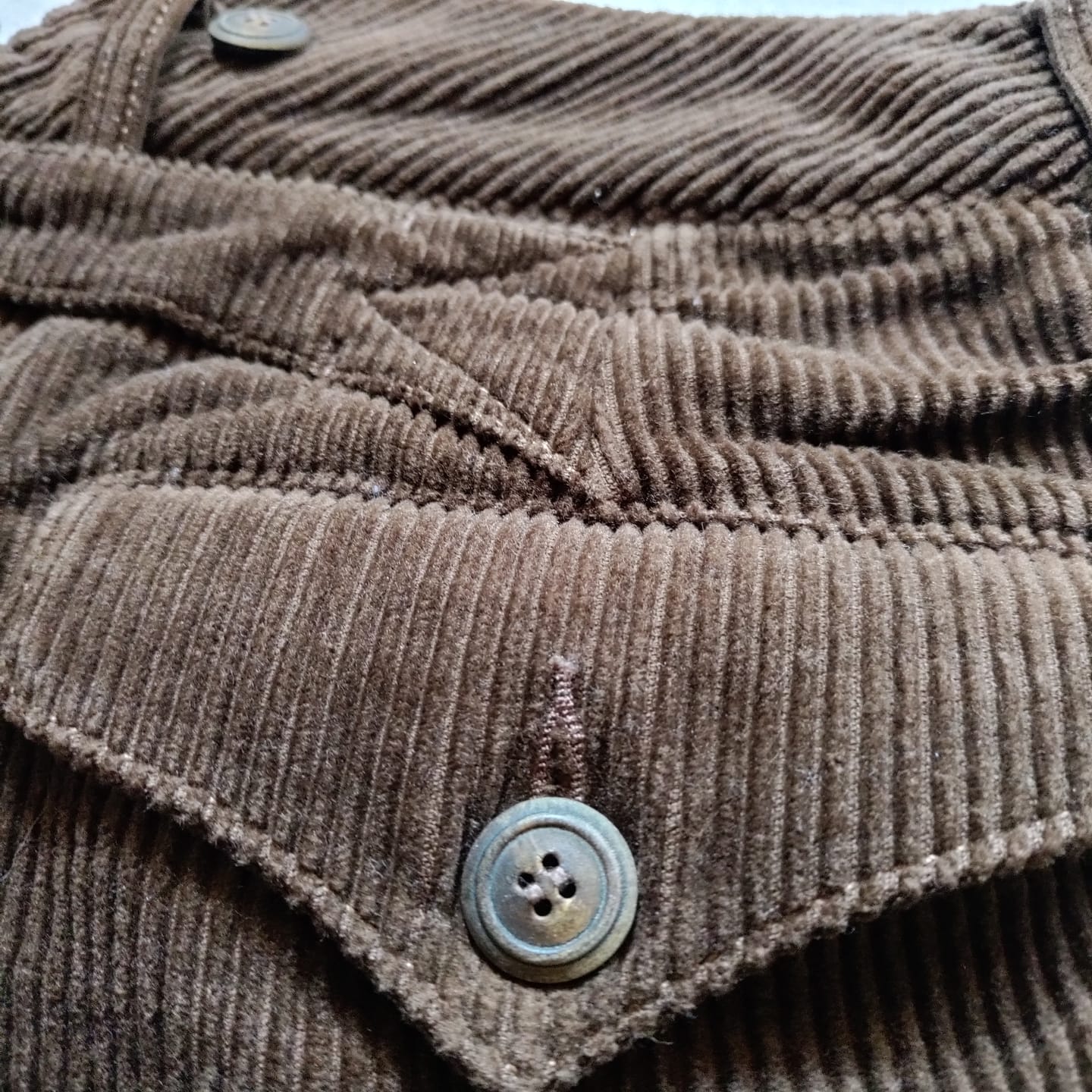 Customer photo review of 1920s 12 oz Corduroy Farmer Work Trousers